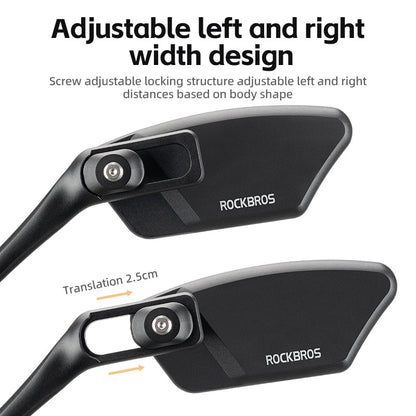 ROCKBROS Bicycle Cycling Rearview Mirror 360° Rotatable Bike Handlebar Mirror