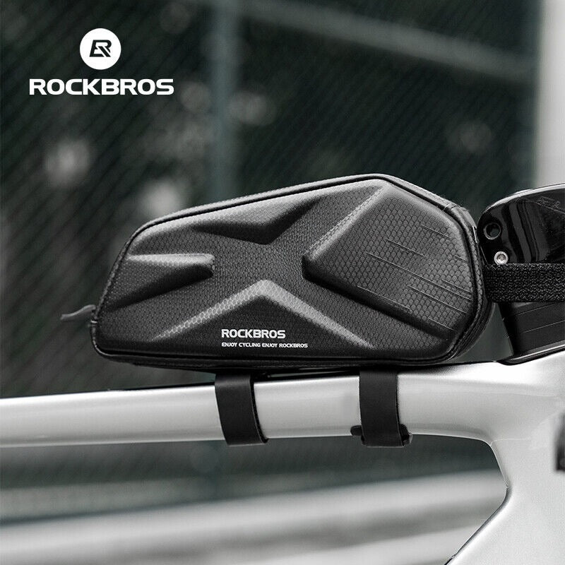 ROCKBROS Bicycle Bike Top Tube Frame Bag 1.4L Cycling Waterproof Hard Shell