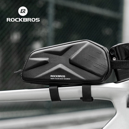 ROCKBROS Bicycle Bike Top Tube Frame Bag 1.4L Cycling Waterproof Hard Shell